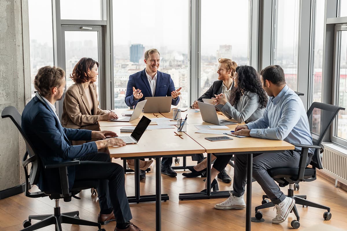 Business owners in a group coaching session