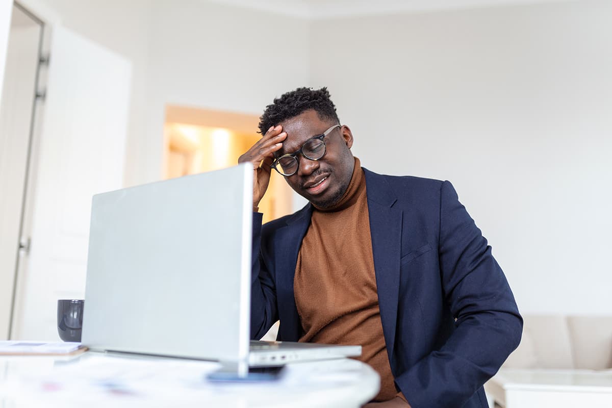 Business owner working at desk